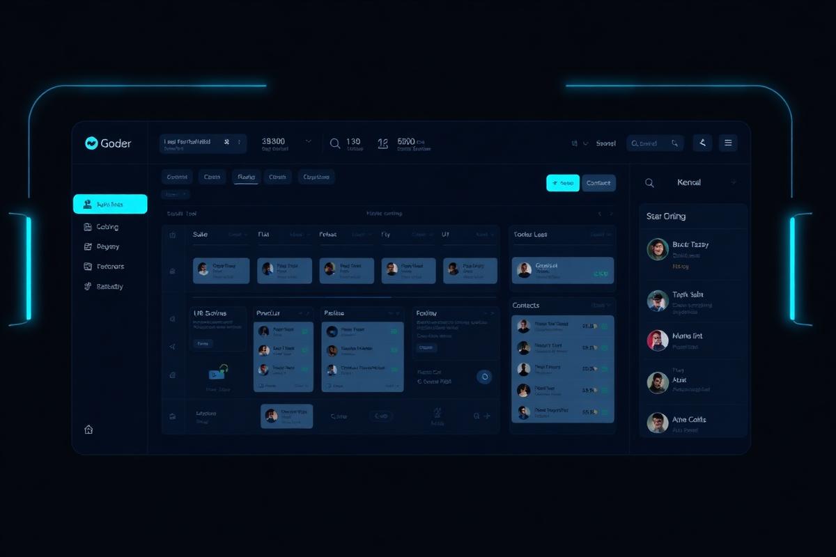 Vizualizace propojené neuronové sítě představující AI CRM na míru